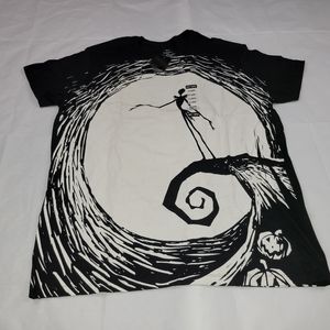 Nightmare Before Christmas Black T Shirt Sz XL
